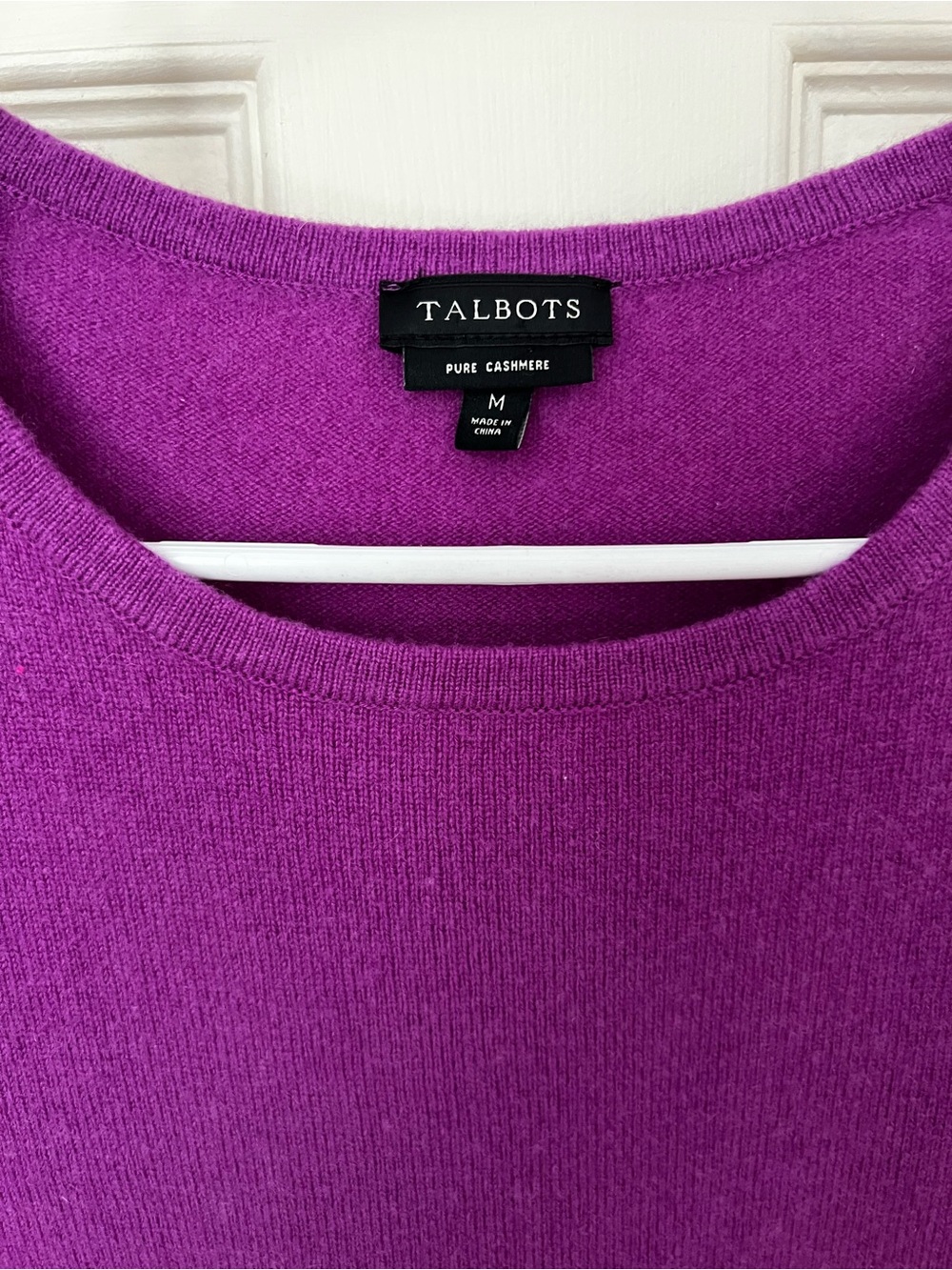 Talbots Pure Cashmere Sweater Purple Classic Chic Size Medium - Picture 2 of 9
